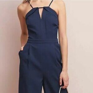 Anthropologie Midnight Blue Jumpsuit